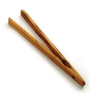 RSVP - Olive Wood Toast Tongs