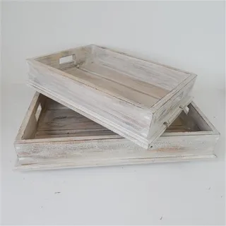 Voodoo - Wooden Trays Whitewashed