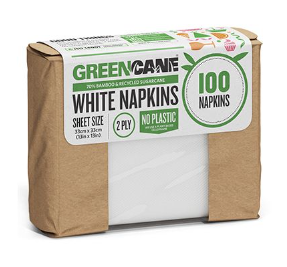GreenCane - White Napkins (100 napkins per pack)