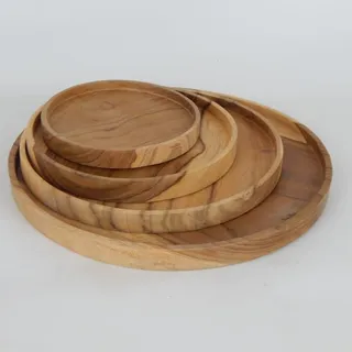Voodoo - Teak Round Platters  x 4  sizes