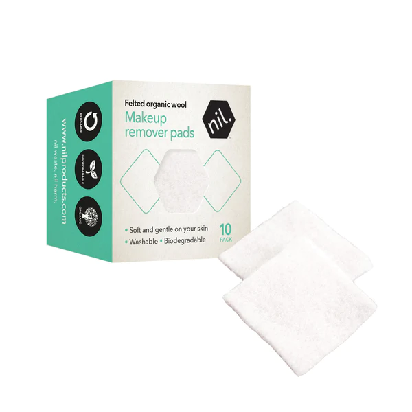 nil. - Reusable Felted Organic Wool Makeup Remover Pads